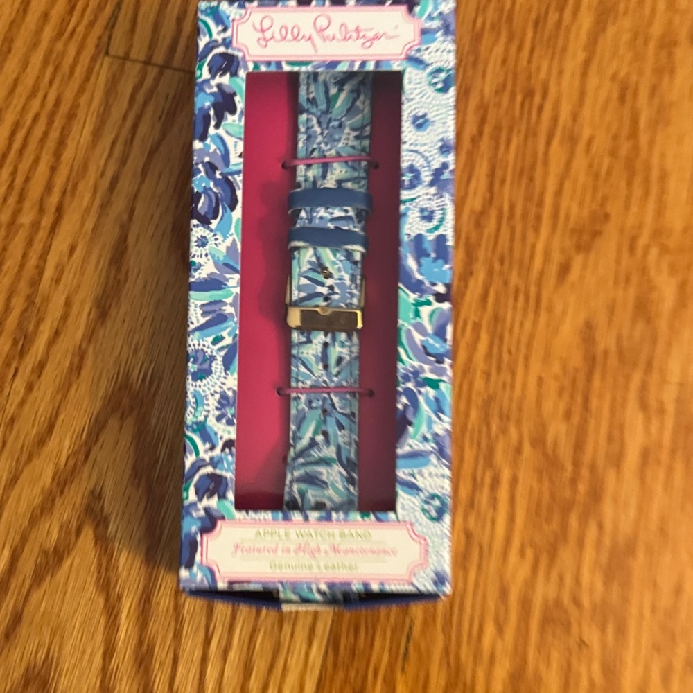 Lilly Pulitzer Blue and White Floral Watch Band